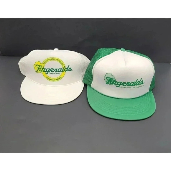 Vintage Fitzgeralds Casino/ Hotel Mesh Back Trucker Hat New Lot of 2 - Picture 1 of 6